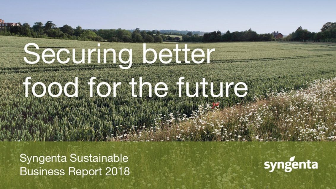 Syngenta Sustainability Report 2018