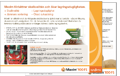 Maxim 100 FS produktblad bild