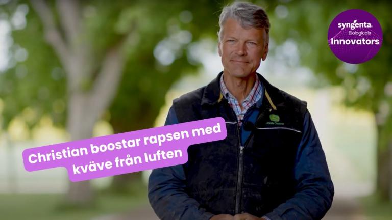 Christian boostar rapsen med kväve från luften - följ med till Lönnstorps Gård Svalöv